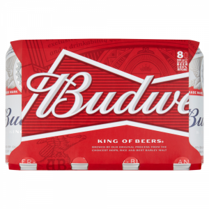 Budweiser 500ml 8 Pack ABV 4.3%