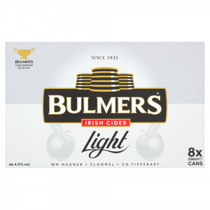 Bulmers Light 500ml 8 Pack ABV 4.5%