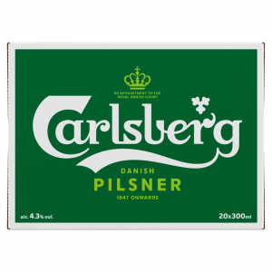 Carlsberg 300ml Bottle 20 pack ABV 4.3%