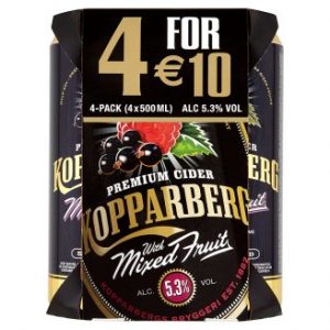 Kopparberg Mixed Fruit 500ml 4 Pack Can ABV 5.3%