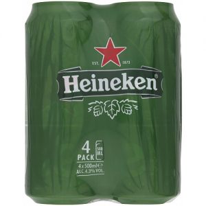 Heineken (4 x 500ml Cans)