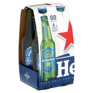 Heineken Zero 0.0% ABV (4 x 330ml Bottles)