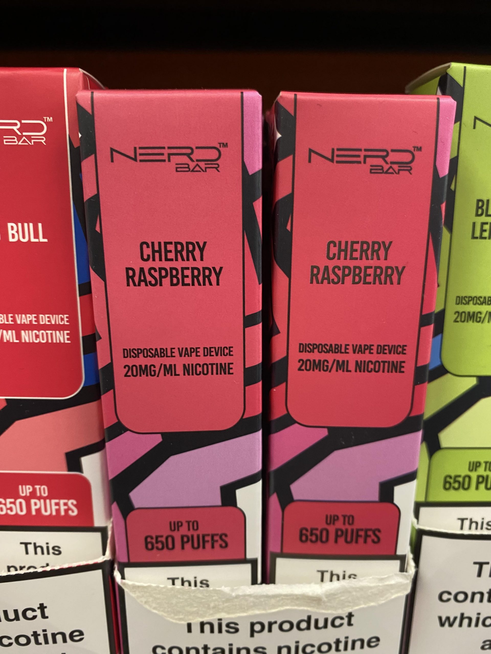 Nerd Bar vape Cherry raspberry CarryOut Letterkenny